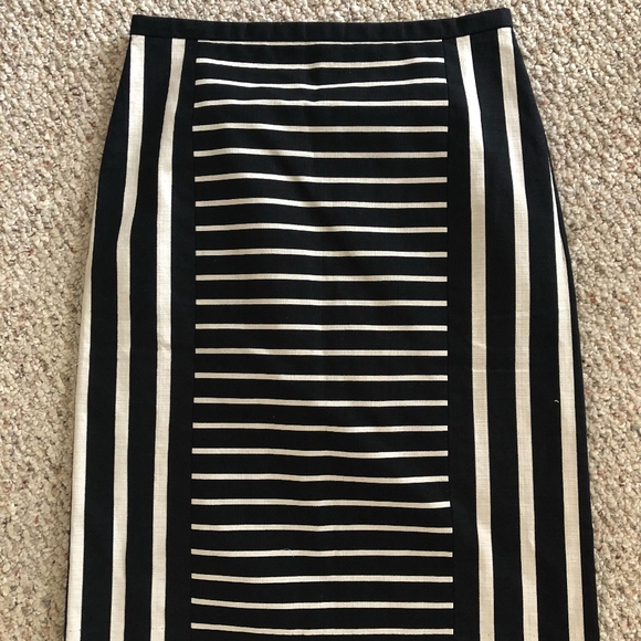 J. Crew Dresses & Skirts - NWT J. Crew Black and White Striped Pencil Skirt,
